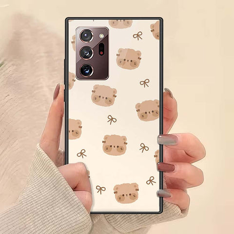 Samsung Galaxy Note 20 Ultra Cover - ONation Bow Series - HQ Ultra Shine Premium Infinity Glass Soft Silicon Borders Case
