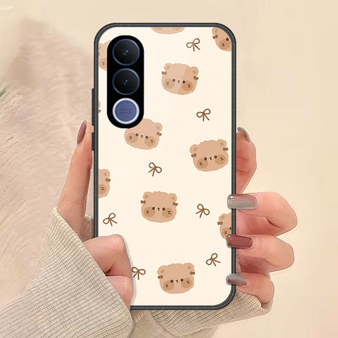 Vivo V70 FE Cover - ONation Bow Series - HQ Ultra Shine Premium Infinity Glass Soft Silicon Borders Case