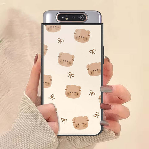 Samsung Galaxy A80 Cover - ONation Bow Series - HQ Ultra Shine Premium Infinity Glass Soft Silicon Borders Case