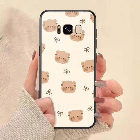 Samsung Galaxy S8 Cover - ONation Bow Series - HQ Ultra Shine Premium Infinity Glass Soft Silicon Borders Case