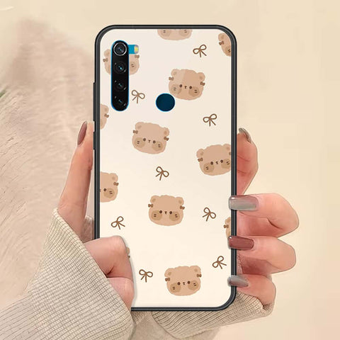 Xiaomi Redmi Note 8 Cover - ONation Bow Series - HQ Ultra Shine Premium Infinity Glass Soft Silicon Borders Case