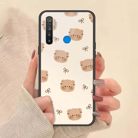 Realme 5 Cover - ONation Bow Series - HQ Ultra Shine Premium Infinity Glass Soft Silicon Borders Case