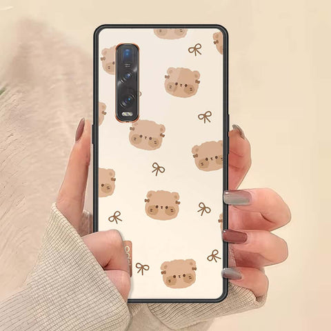 Oppo Find X2 Pro Cover - ONation Bow Series - HQ Ultra Shine Premium Infinity Glass Soft Silicon Borders Case