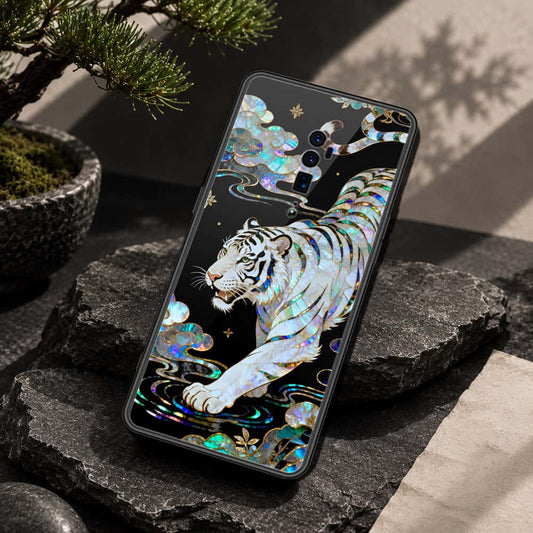Oppo Reno 10x Zoom Cover - Pearl Dynasty Series - HQ Ultra Shine Premium Infinity Glass Soft Silicon Borders Case