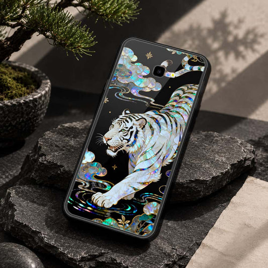 Samsung Galaxy J4 Plus Cover - Pearl Dynasty Series - HQ Ultra Shine Premium Infinity Glass Soft Silicon Borders Case