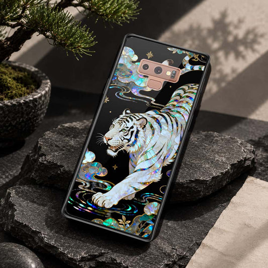 Samsung Galaxy Note 9 Cover - Pearl Dynasty Series - HQ Ultra Shine Premium Infinity Glass Soft Silicon Borders Case