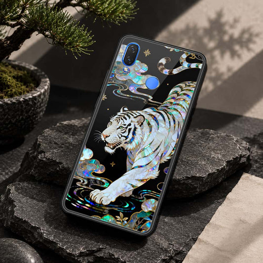 Huawei P Smart Plus Cover - Pearl Dynasty Series - HQ Ultra Shine Premium Infinity Glass Soft Silicon Borders Case