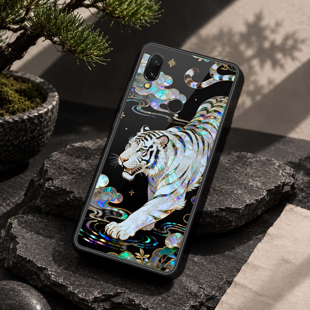 Xiaomi Redmi 7 Cover - Pearl Dynasty Series - HQ Ultra Shine Premium Infinity Glass Soft Silicon Borders Case