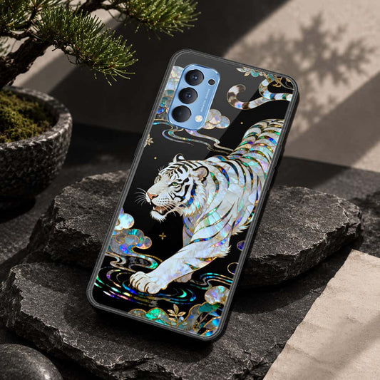 Oppo Reno 4 Cover - Pearl Dynasty Series - HQ Ultra Shine Premium Infinity Glass Soft Silicon Borders Case