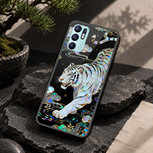Oppo Reno 6 Cover - Pearl Dynasty Series - HQ Ultra Shine Premium Infinity Glass Soft Silicon Borders Case