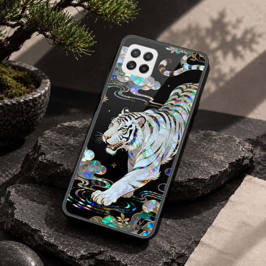 Samsung Galaxy M32 Cover - Pearl Dynasty Series - HQ Ultra Shine Premium Infinity Glass Soft Silicon Borders Case