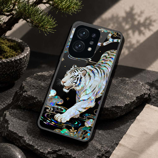 Oppo Find X5 Cover - Pearl Dynasty Series - HQ Ultra Shine Premium Infinity Glass Soft Silicon Borders Case