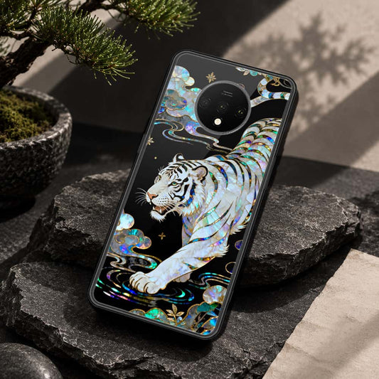 OnePlus 7T Cover - Pearl Dynasty Series - HQ Ultra Shine Premium Infinity Glass Soft Silicon Borders Case