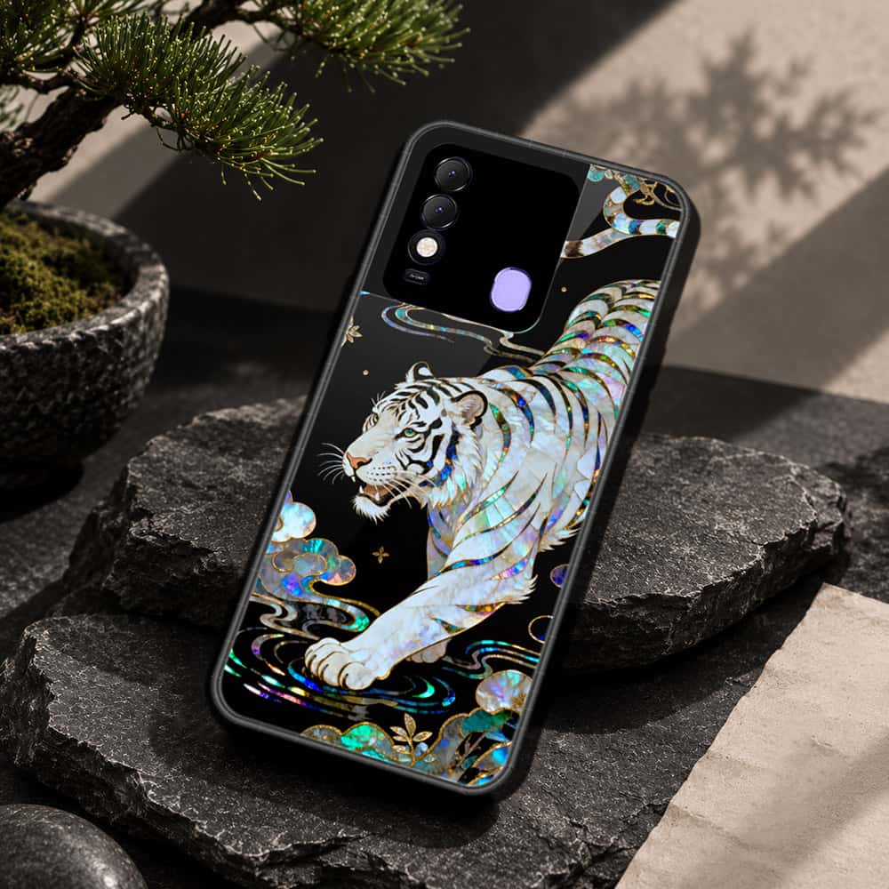 Tecno Spark 8 Cover - Pearl Dynasty Series - HQ Ultra Shine Premium Infinity Glass Soft Silicon Borders Case