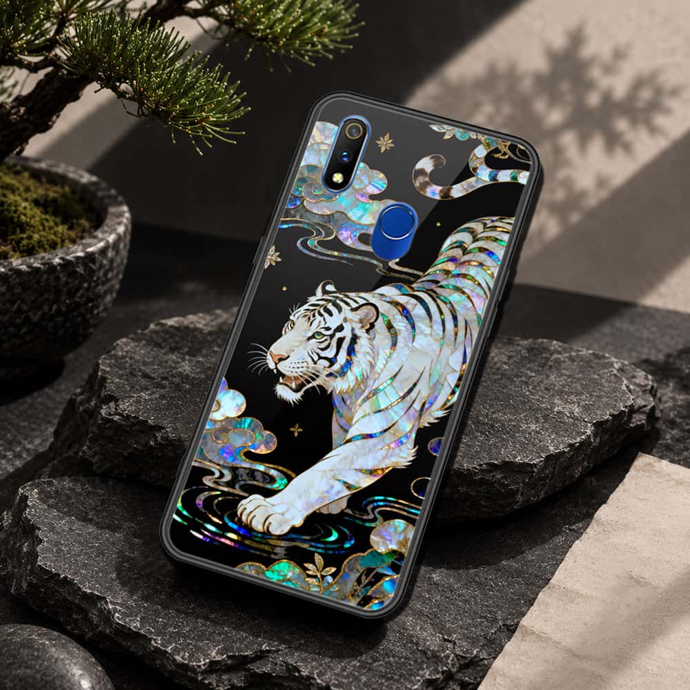 Realme 3 Pro Cover - Pearl Dynasty Series - HQ Ultra Shine Premium Infinity Glass Soft Silicon Borders Case