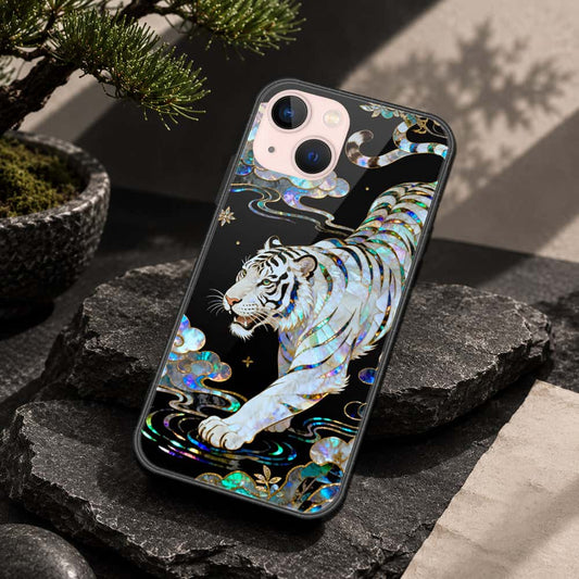 iPhone 14 - Pearl Dynasty Series - HQ Ultra Shine Premium Infinity Glass Soft Silicon Borders Case