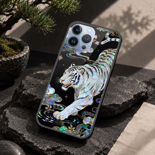iPhone 14 Pro Cover - Pearl Dynasty Series - HQ Ultra Shine Premium Infinity Glass Soft Silicon Borders Case