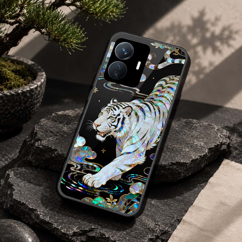Vivo Y77e Cover - Pearl Dynasty Series - HQ Ultra Shine Premium Infinity Glass Soft Silicon Borders Case