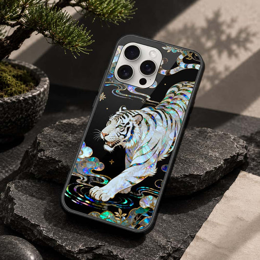 iPhone 16 Pro - Pearl Dynasty Series - HQ Ultra Shine Premium Infinity Glass Soft Silicon Borders Case