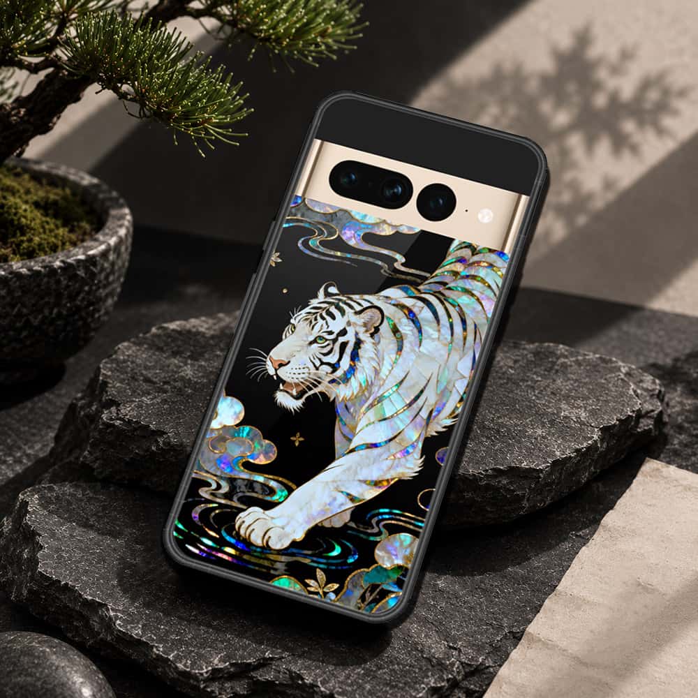 Google Pixel 7 Pro Cover - Pearl Dynasty Series - HQ Ultra Shine Premium Infinity Glass Soft Silicon Borders Case