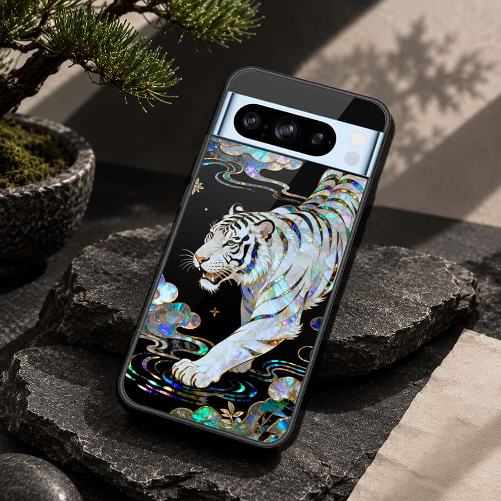 Google Pixel 8 Pro Cover - Pearl Dynasty Series - HQ Ultra Shine Premium Infinity Glass Soft Silicon Borders Case