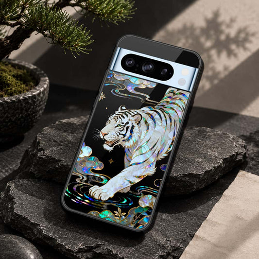 Google Pixel 8 Pro Cover - Pearl Dynasty Series - HQ Ultra Shine Premium Infinity Glass Soft Silicon Borders Case