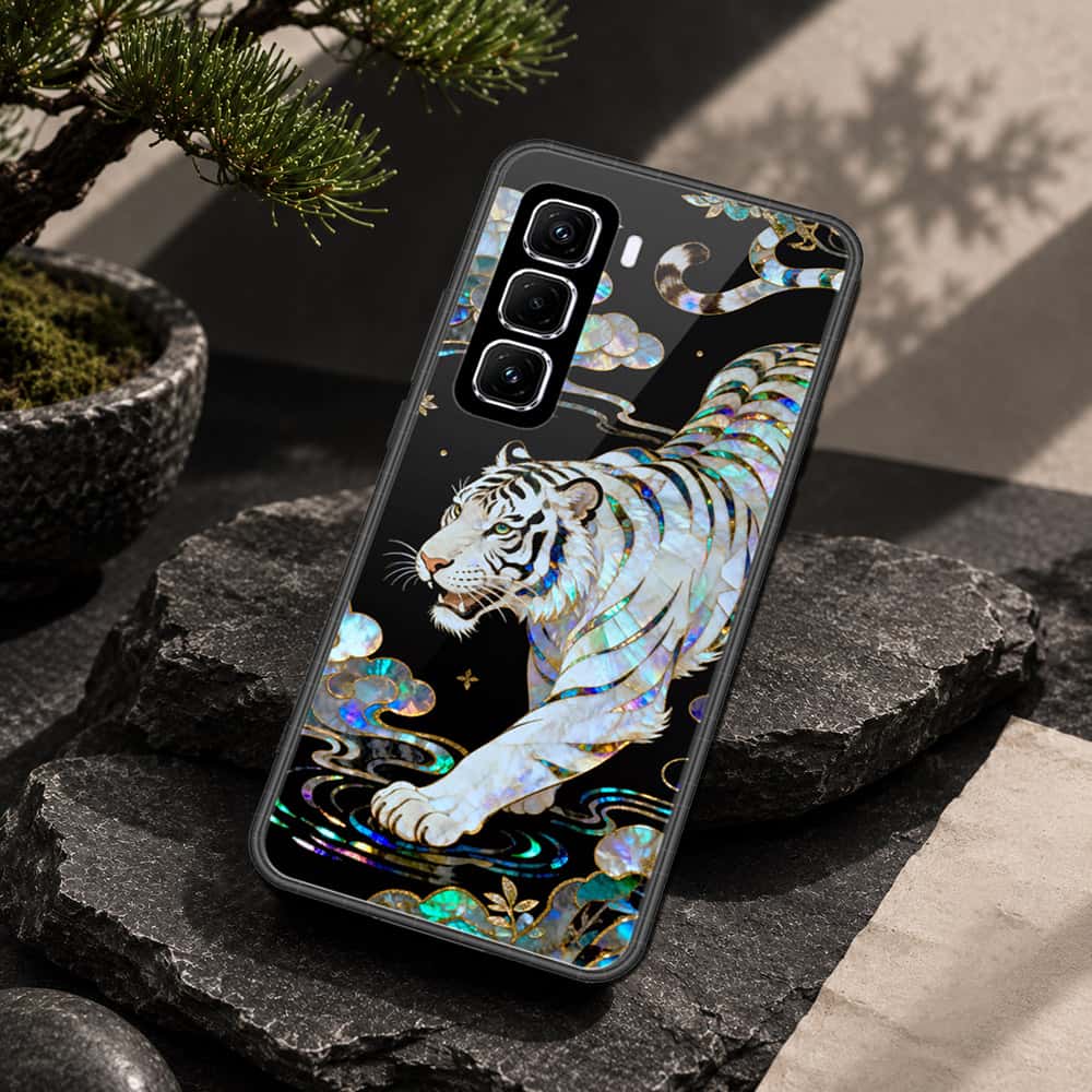 Infinix Hot 50 Pro Plus Cover - Pearl Dynasty Series - HQ Ultra Shine Premium Infinity Glass Soft Silicon Borders Case