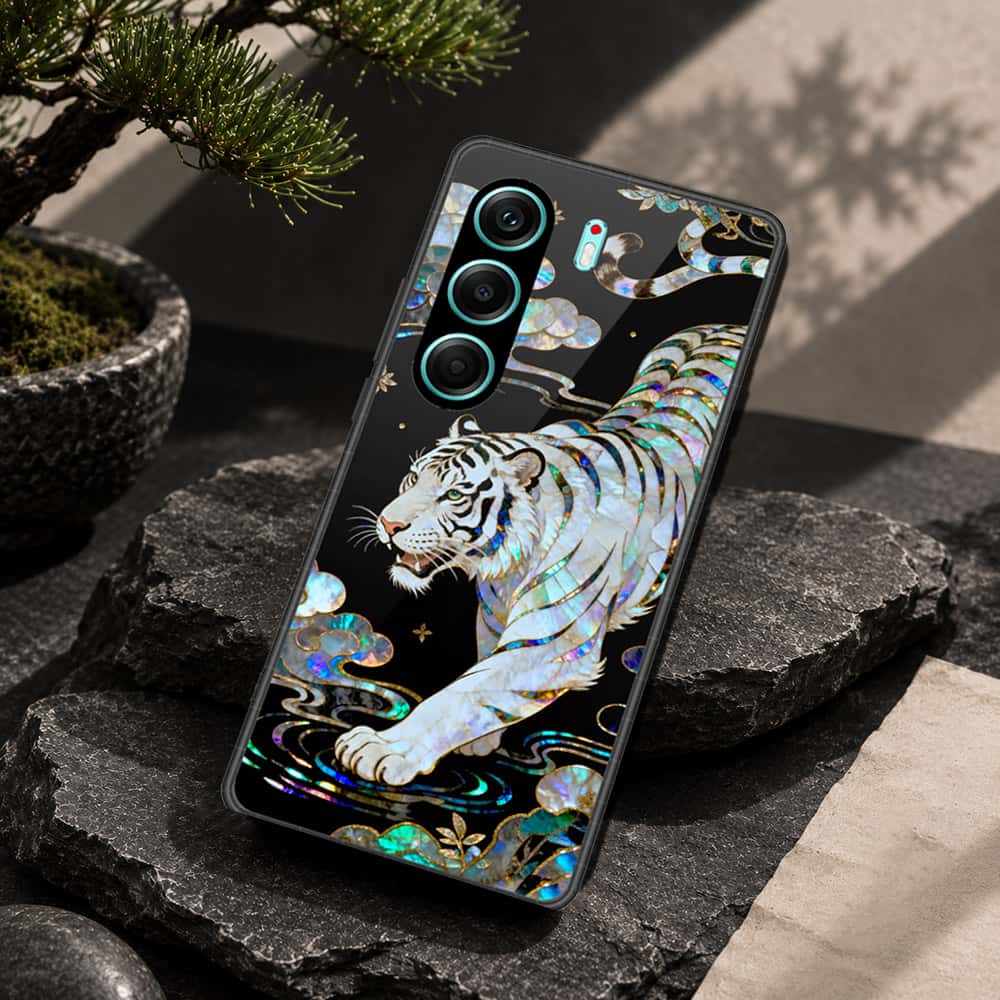 Tecno Camon 40 Pro 5G Cover - Pearl Dynasty Series - HQ Ultra Shine Premium Infinity Glass Soft Silicon Borders Case