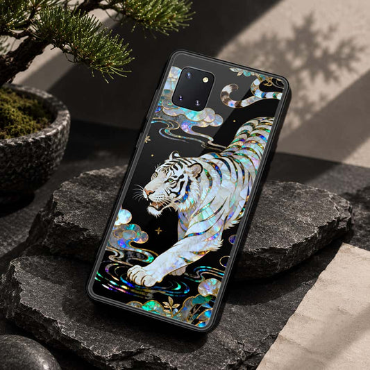 Samsung Galaxy A81 Cover - Pearl Dynasty Series - HQ Ultra Shine Premium Infinity Glass Soft Silicon Borders Case