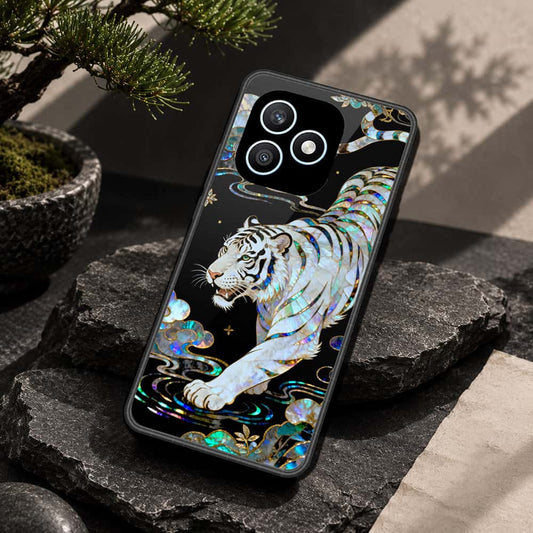 Honor X8d Cover - Pearl Dynasty Series - HQ Ultra Shine Premium Infinity Glass Soft Silicon Borders Case