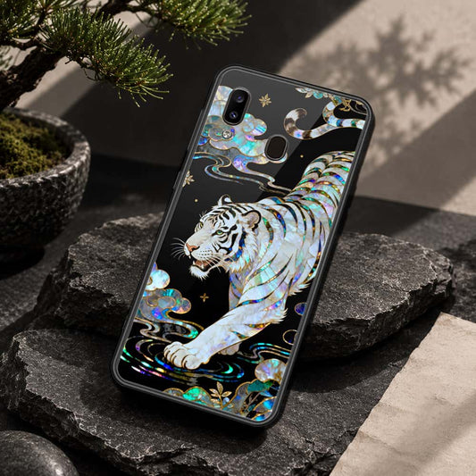 Samsung Galaxy A30 Cover - Pearl Dynasty Series - HQ Ultra Shine Premium Infinity Glass Soft Silicon Borders Case