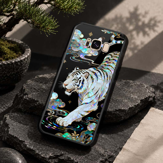Samsung Galaxy S8 Plus Cover - Pearl Dynasty Series - HQ Ultra Shine Premium Infinity Glass Soft Silicon Borders Case