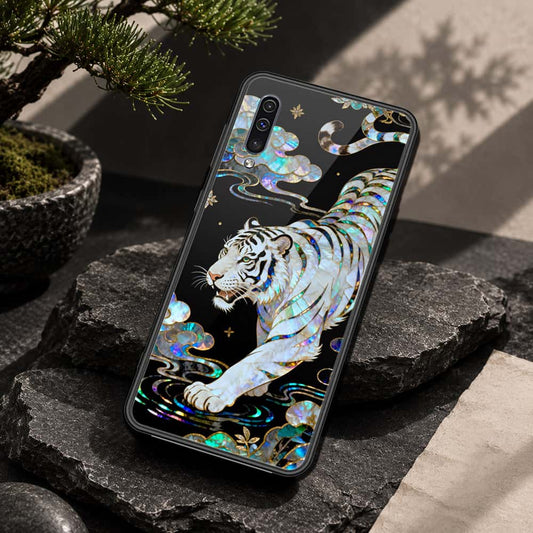 Samsung Galaxy A50 Cover - Pearl Dynasty Series - HQ Ultra Shine Premium Infinity Glass Soft Silicon Borders Case