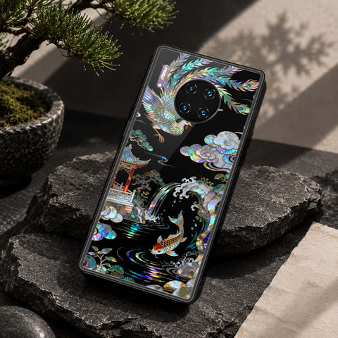 Huawei Mate 30 Pro Cover - Pearl Dynasty Series - HQ Ultra Shine Premium Infinity Glass Soft Silicon Borders Case