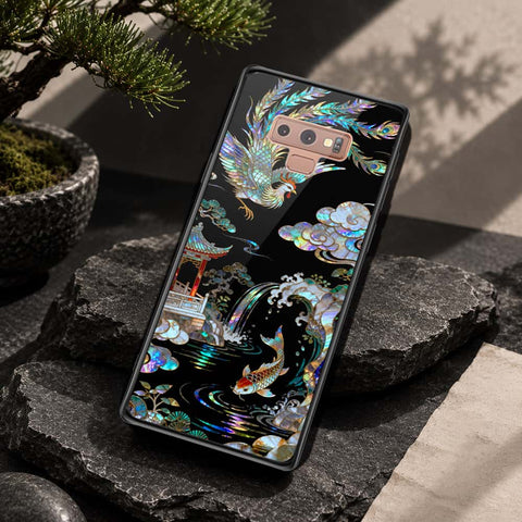 Samsung Galaxy Note 9 Cover - Pearl Dynasty Series - HQ Ultra Shine Premium Infinity Glass Soft Silicon Borders Case