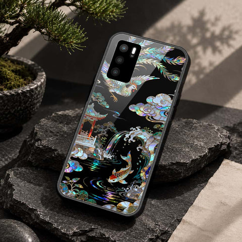 Oppo A16 Cover - Pearl Dynasty Series - HQ Ultra Shine Premium Infinity Glass Soft Silicon Borders Case