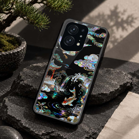 Oppo Find X5 Pro Cover - Pearl Dynasty Series - HQ Ultra Shine Premium Infinity Glass Soft Silicon Borders Case