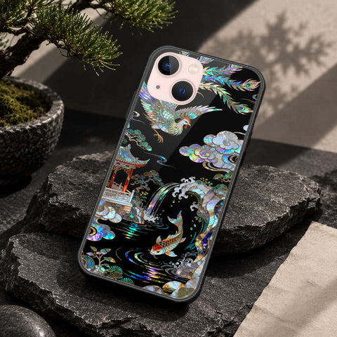 iPhone 14 Plus Cover - Pearl Dynasty Series - HQ Ultra Shine Premium Infinity Glass Soft Silicon Borders Case