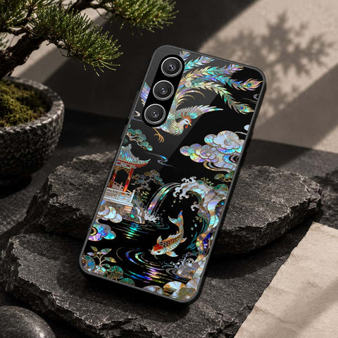 Samsung Galaxy S24 FE Cover - Pearl Dynasty Series - HQ Ultra Shine Premium Infinity Glass Soft Silicon Borders Case