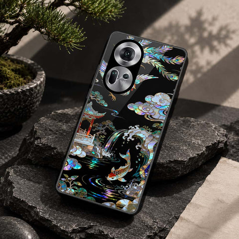 Oppo Reno 11 5G Cover - Pearl Dynasty Series - HQ Ultra Shine Premium Infinity Glass Soft Silicon Borders Case