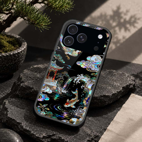 iPhone 18 Pro Max - Pearl Dynasty Series - HQ Ultra Shine Premium Infinity Glass Soft Silicon Borders Case
