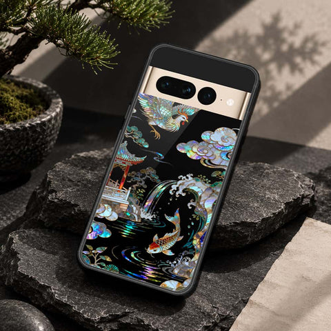 Google Pixel 7 Pro Cover - Pearl Dynasty Series - HQ Ultra Shine Premium Infinity Glass Soft Silicon Borders Case