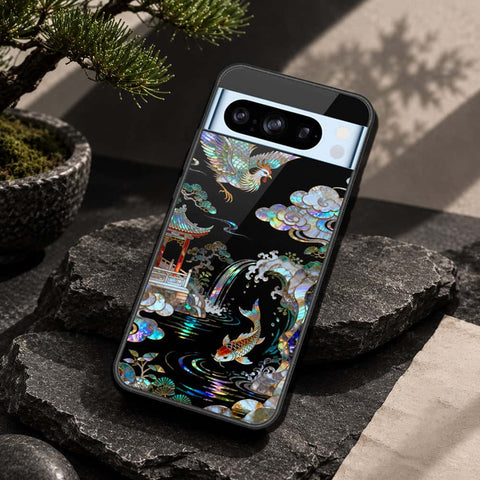 Google Pixel 8 Pro Cover - Pearl Dynasty Series - HQ Ultra Shine Premium Infinity Glass Soft Silicon Borders Case