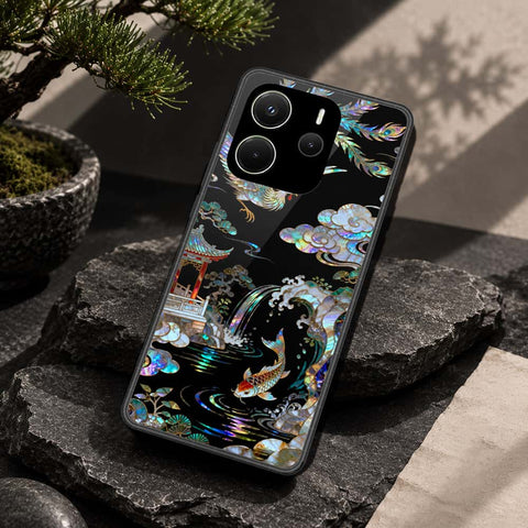 Xiaomi Redmi Note 14 4G Cover - Pearl Dynasty Series - HQ Ultra Shine Premium Infinity Glass Soft Silicon Borders Case