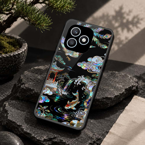 Honor X8d Cover - Pearl Dynasty Series - HQ Ultra Shine Premium Infinity Glass Soft Silicon Borders Case