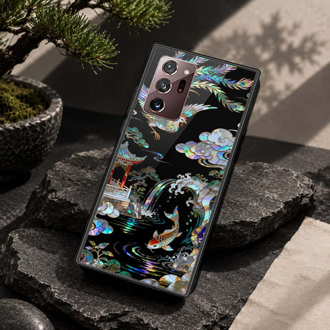 Samsung Galaxy Note 20 Ultra Cover - Pearl Dynasty Series - HQ Ultra Shine Premium Infinity Glass Soft Silicon Borders Case