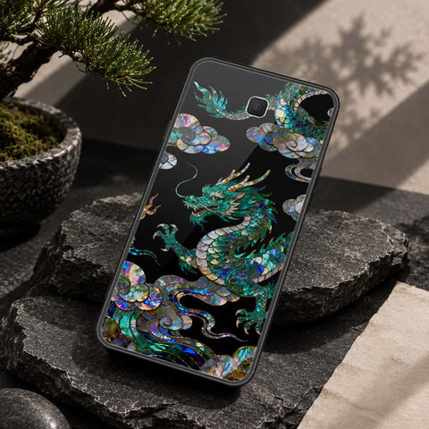 Samsung Galaxy J7 Prime Cover - Pearl Dynasty Series - HQ Ultra Shine Premium Infinity Glass Soft Silicon Borders Case