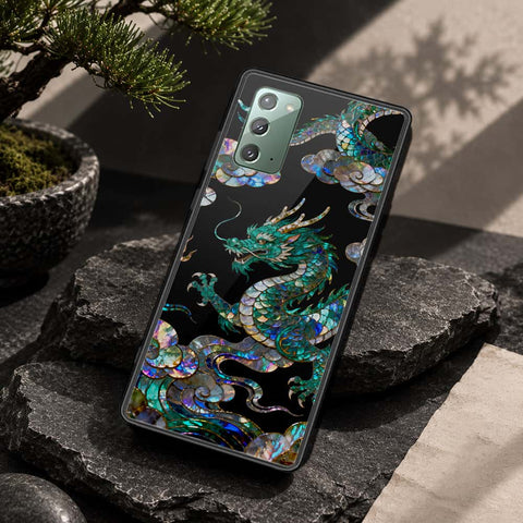Samsung Galaxy Note 20 Cover - Pearl Dynasty Series - HQ Ultra Shine Premium Infinity Glass Soft Silicon Borders Case