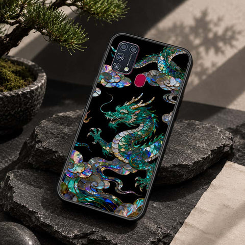 Samsung Galaxy M31 Cover - Pearl Dynasty Series - HQ Ultra Shine Premium Infinity Glass Soft Silicon Borders Case
