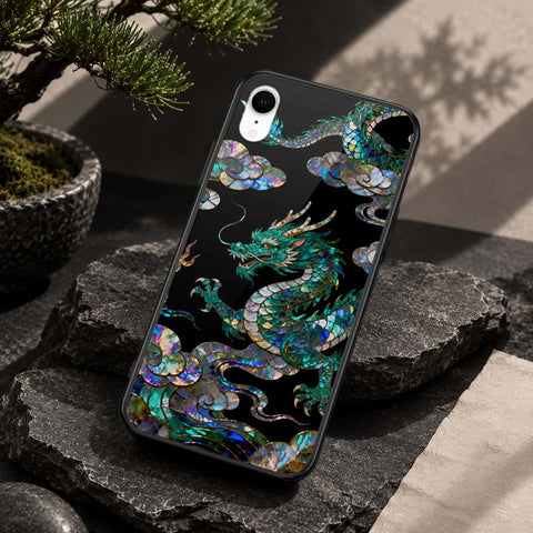 iPhone XR - Pearl Dynasty Series - HQ Ultra Shine Premium Infinity Glass Soft Silicon Borders Case